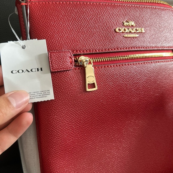 Red Leather Coach Crossbody - Picture 2 of 4